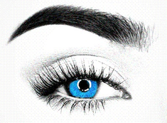 Moda Eyes Blue Colored